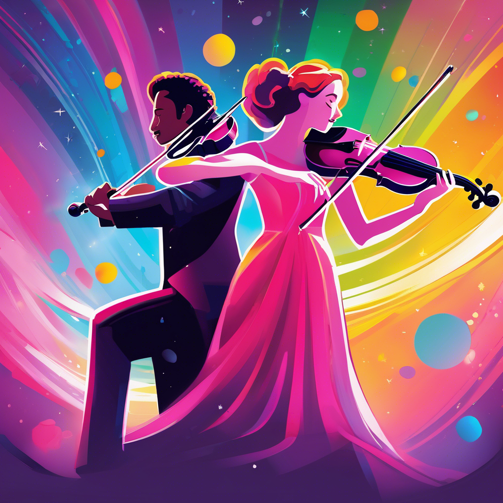 Violinister spelar en sats ur en violinkonsert
